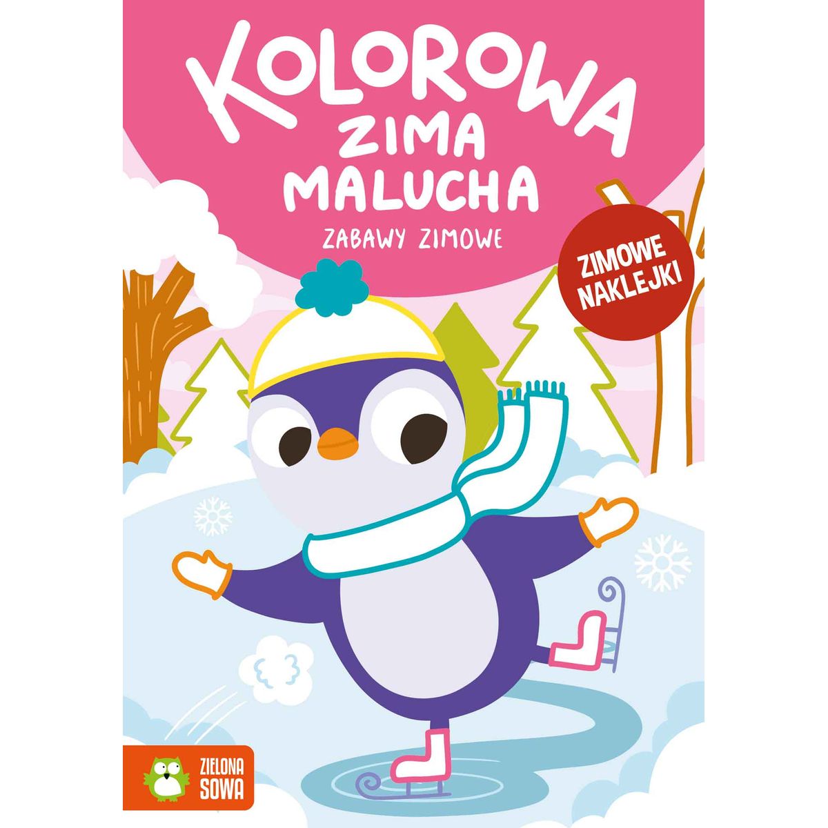 Książeczka edukacyjna Kolorowa zima malucha. Zabawy zimowe Zielona Sowa