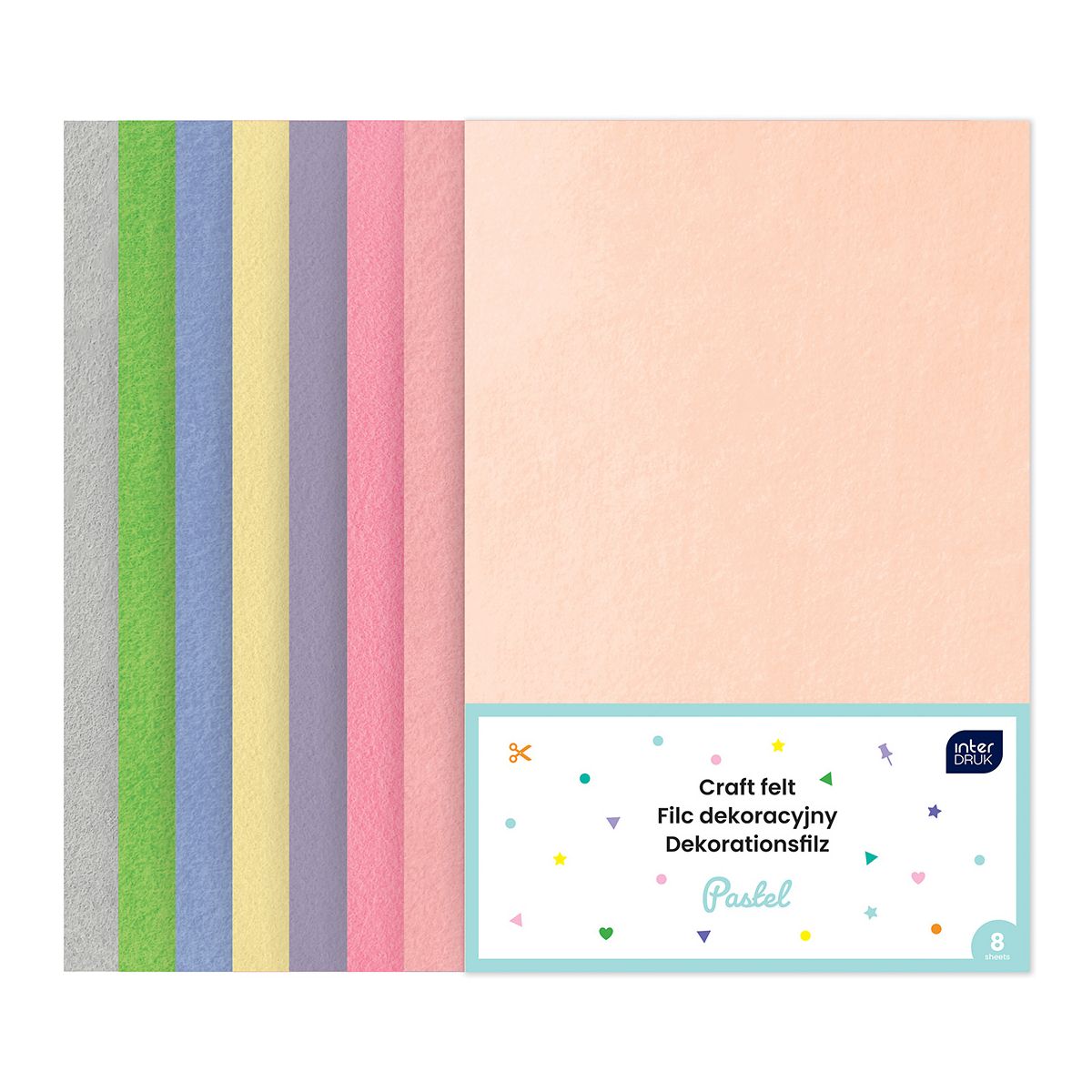 Filc kolor: mix 5 ark. [mm:] 200x297 Interdruk (IFILCPAS)