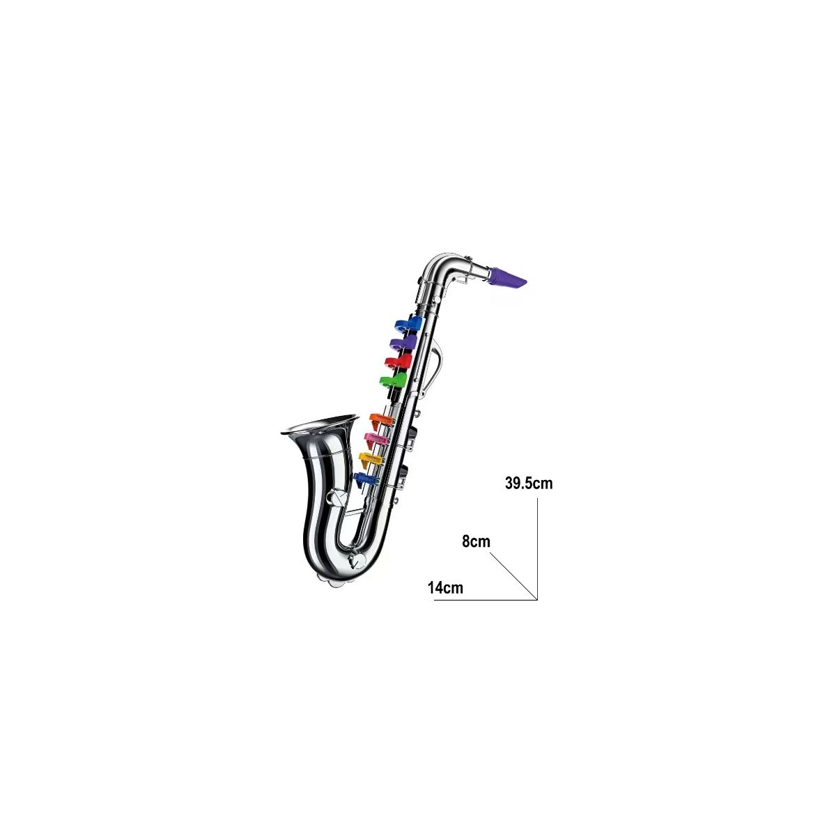 Saksofon srebrny Lean (23420)