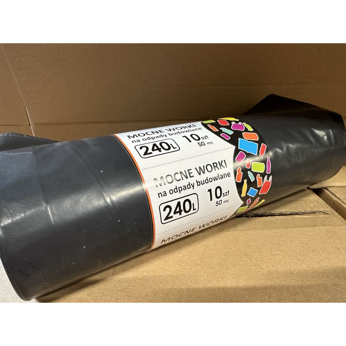 Worki na gruz My Fastec 240l kolor: czarny 240L 10 szt