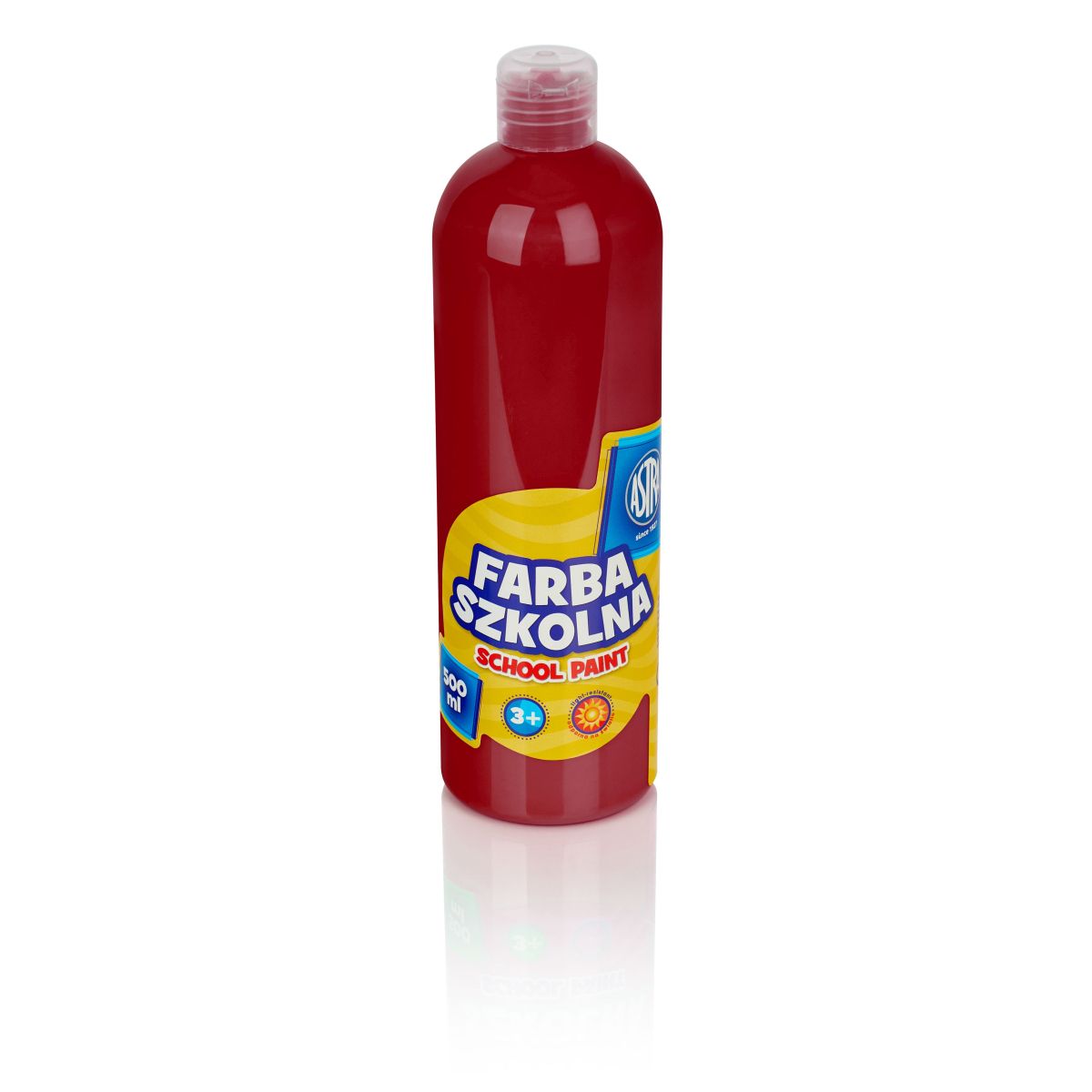 Farby plakatowe Astra szkolne kolor: czerwony 500ml 1 kolor.