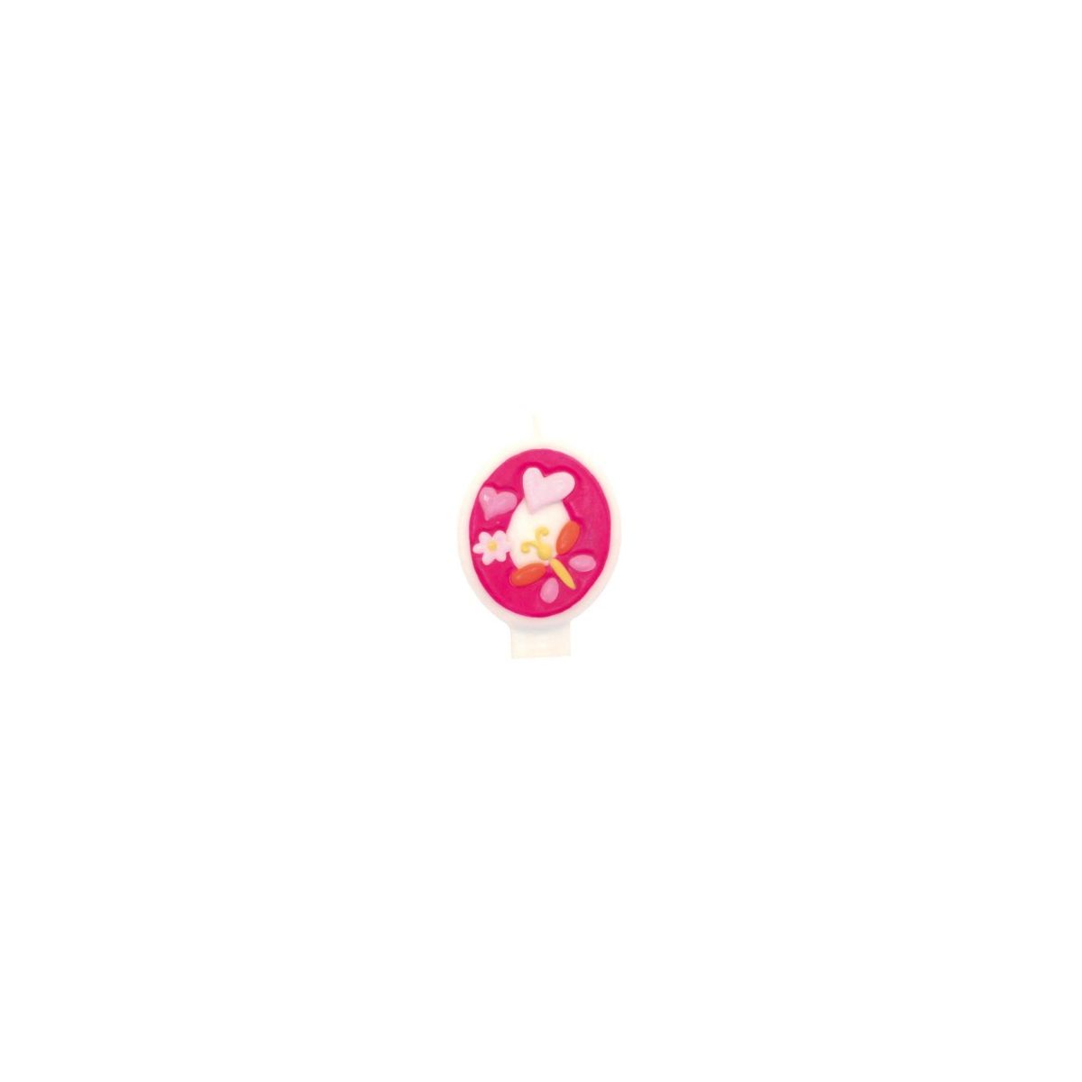 Świeczka urodzinowa cyferka kwiatki - zero 0 Riethmuller (551740)
