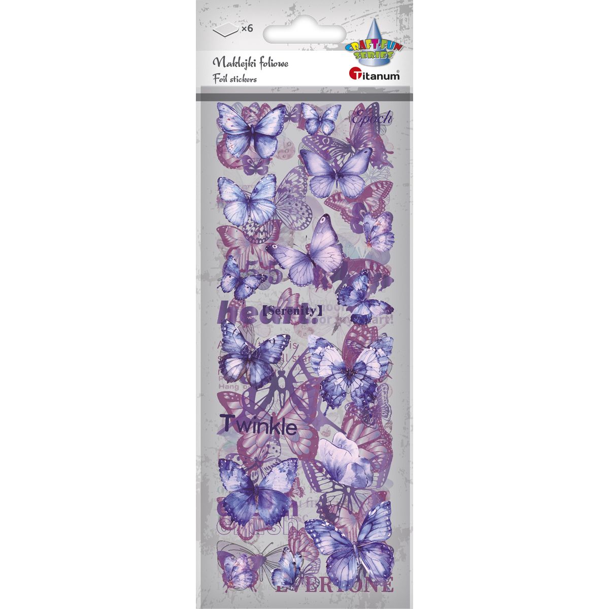 Naklejka (nalepka) Craft-Fun Series Naklejki foliowe 6 plansz Titanum (25YZ025)