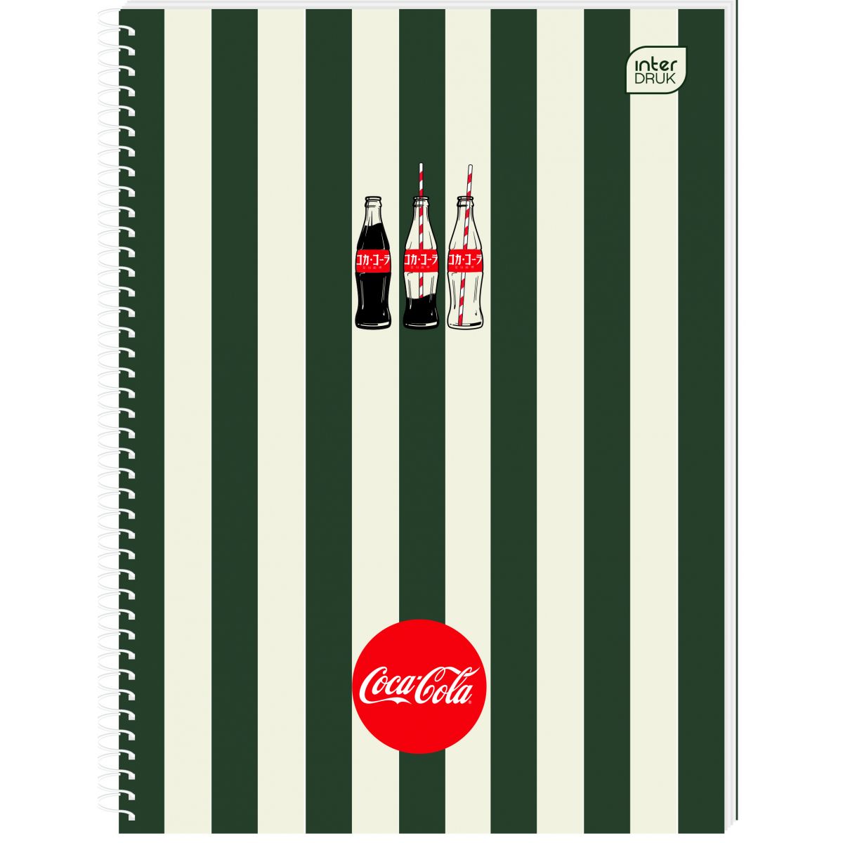 Kołozeszyt (kołonotatnik) COCA COLA SOFT TOUCH A5 100k. 70g krata Interdruk