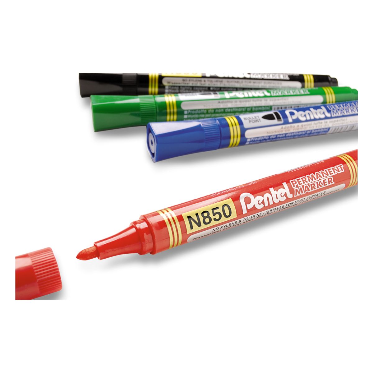 Marker permanentny Pentel czarny 1,5mm okrągła końcówka (N850)