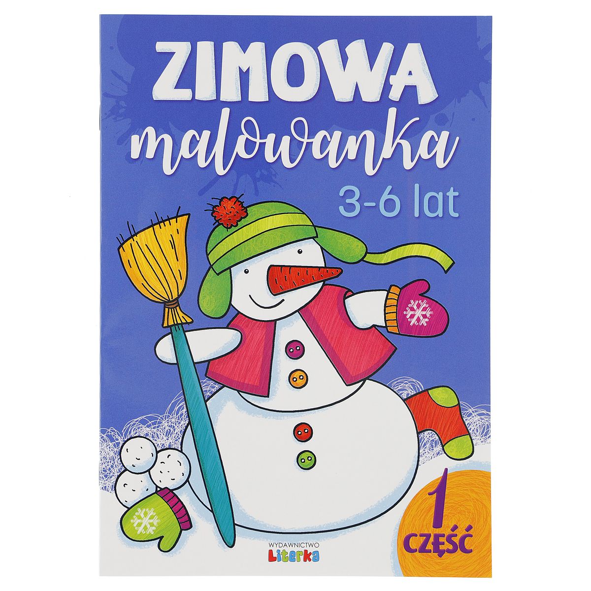 Książeczka edukacyjna Literka Zimowa malowanka część 1