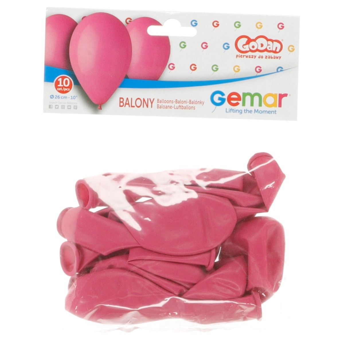 Balon gumowy Godan BALON PASTEL pastelowy bordowa 260mm 10cal (G90/07/10)