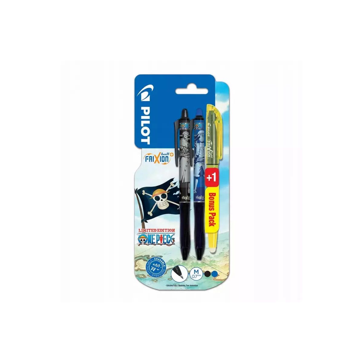 Zestaw piśmienniczy One Piece Frixion BALL PLUS NIEB.+CZARNY+ ZAKREŚLACZ Pilot (PIBL1449492)