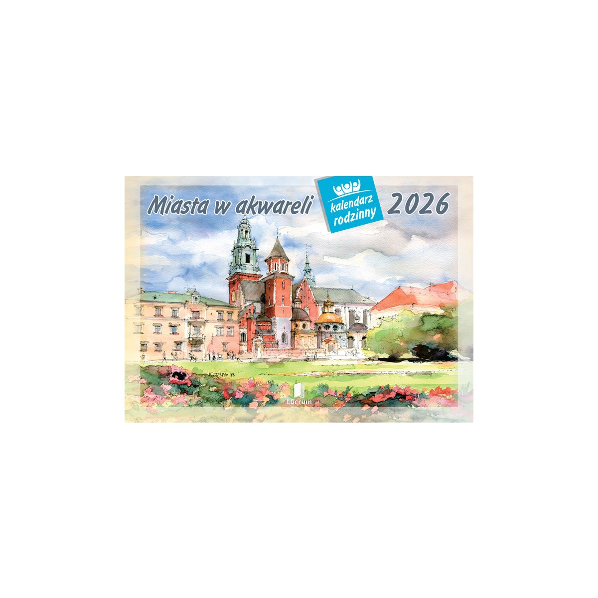 Kalendarz ścienny (401000) k:2915-377 miasta w awkareli rodzinny 2026 280mm x 400mm Lucrum (WL05)