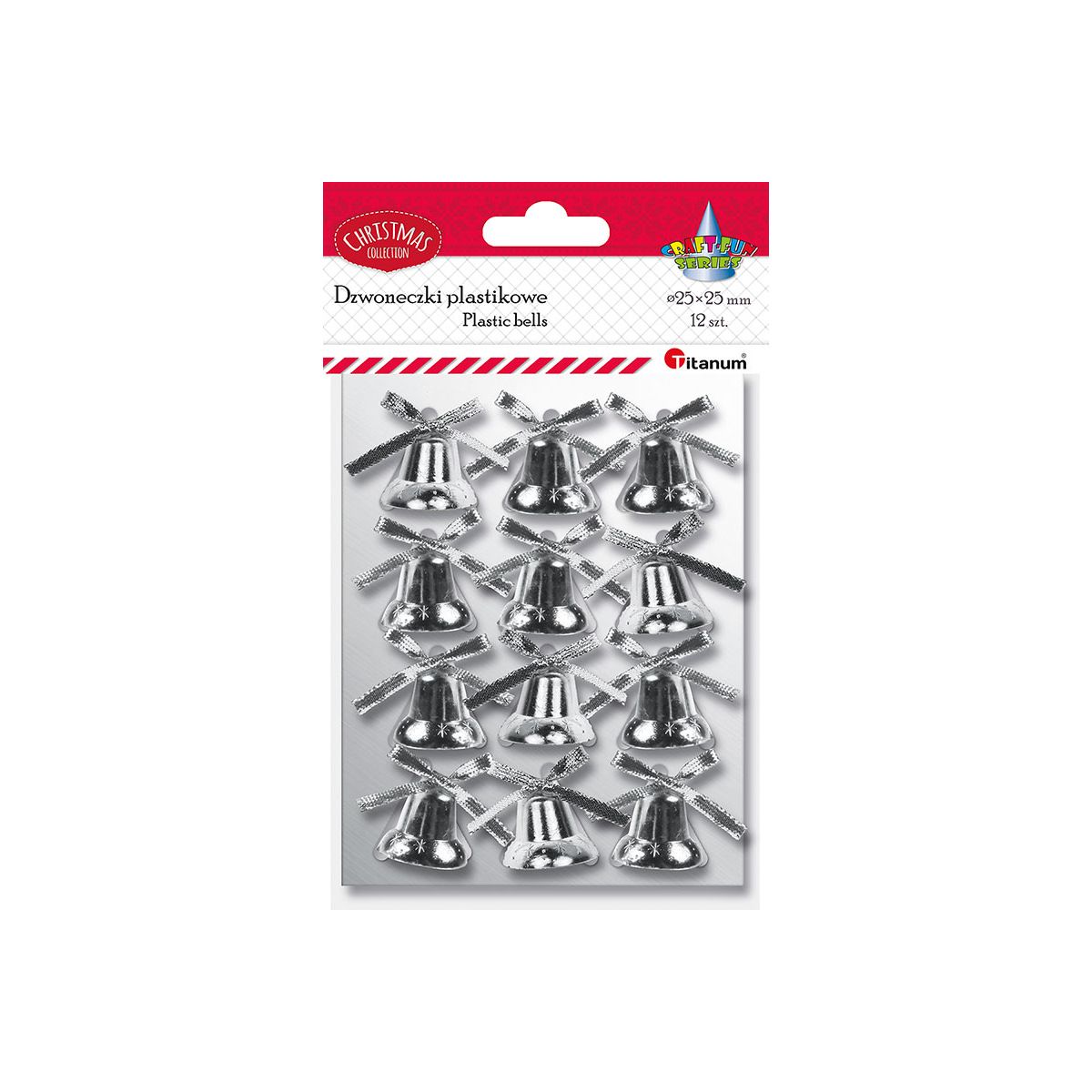 Ozdoba świąteczna Craft-Fun Series dzwoneczki plastikowe Titanum (DIY-XM(506))