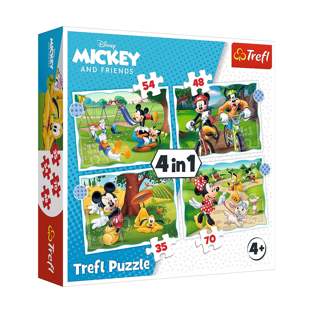 Puzzle Trefl Fajny dzień Mickiego 4w1 4w1 el. (34604)