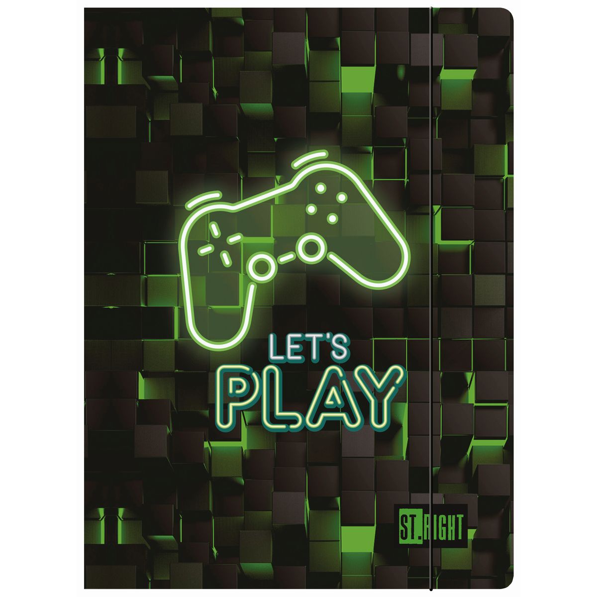 Teczka kartonowa na gumkę ST.RIGHT DARK GANE A4 mix Unipap
