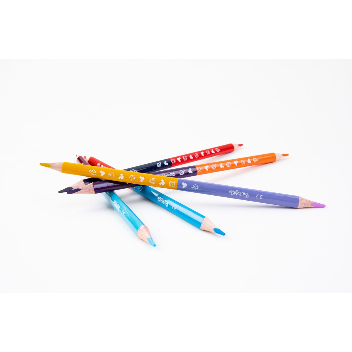 Kredki ołówkowe Myszka Miki Disney Kids Colorino Dwukolorowe 12 kol. Patio (89854PTR)