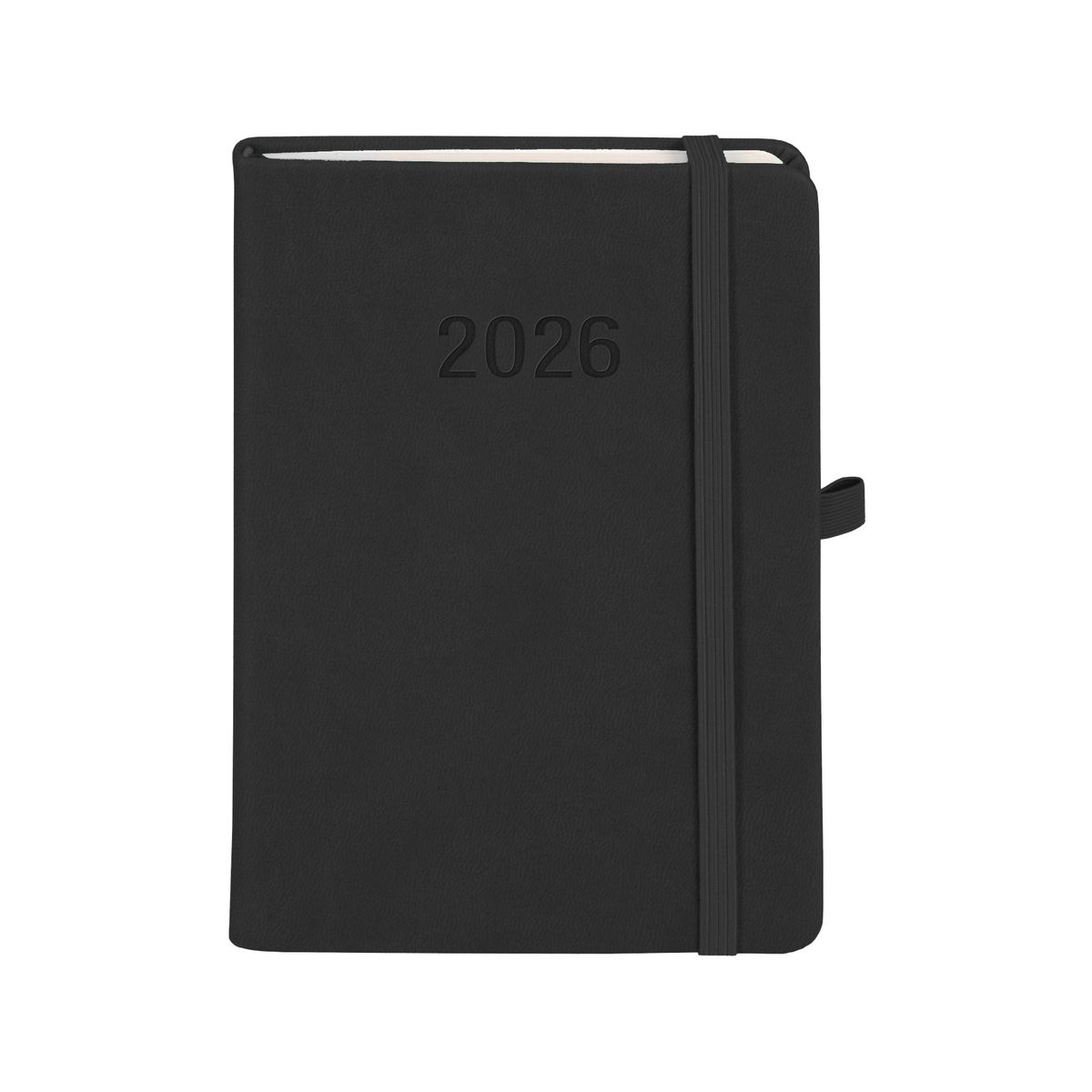 Kalendarz książkowy (terminarz) 2026 MEMOFIX  TDW B6 Antra (CZARNY)