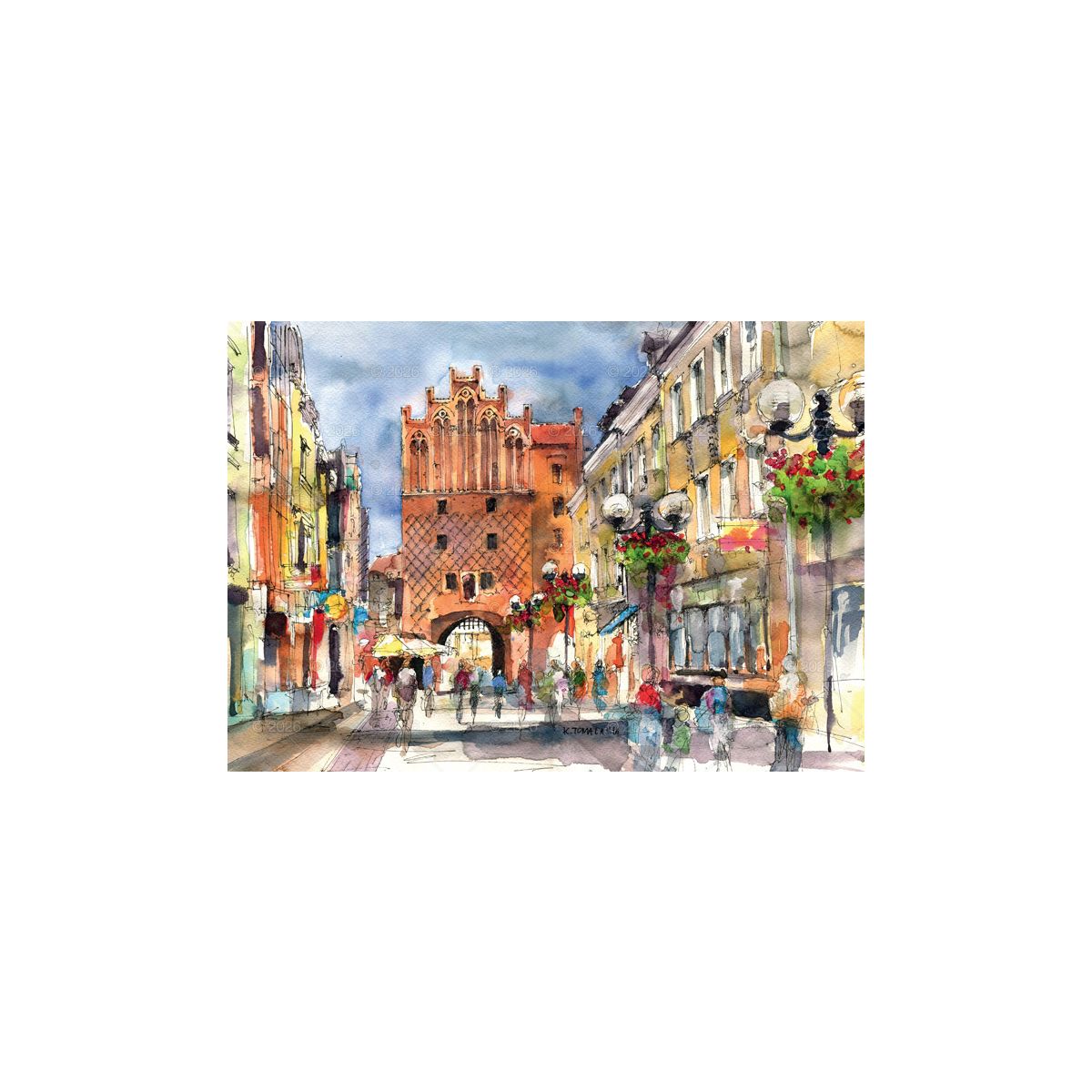 Kalendarz ścienny (401000) k:2915-377 miasta w awkareli rodzinny 2026 280mm x 400mm Lucrum (WL05)