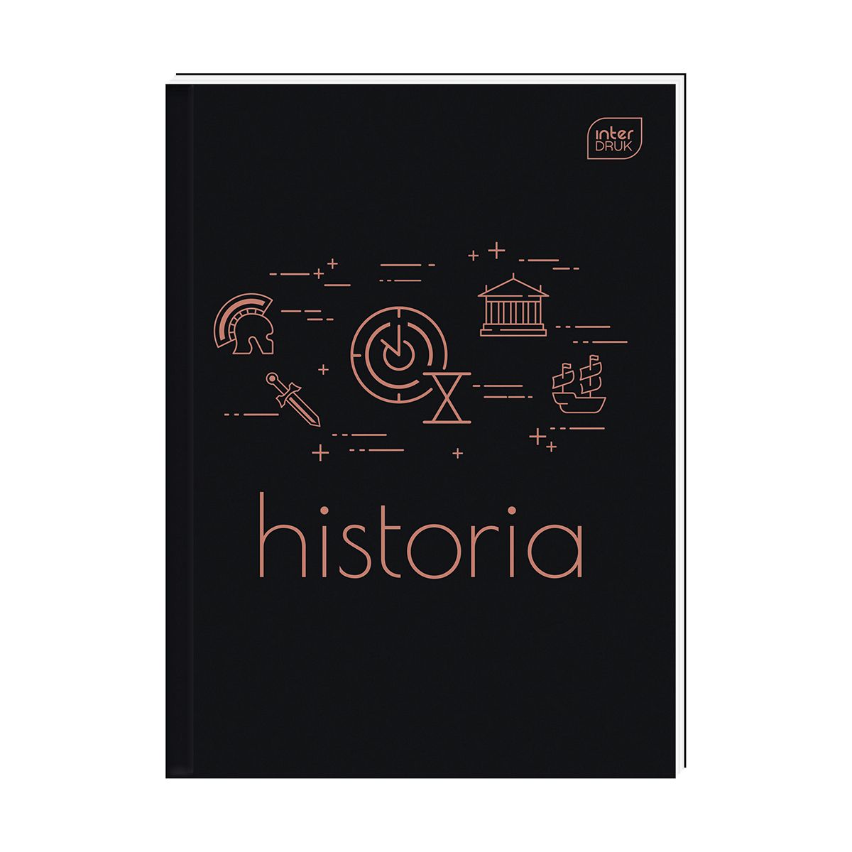 Brulion HISTORIA A5 80k. 70g krata Interdruk