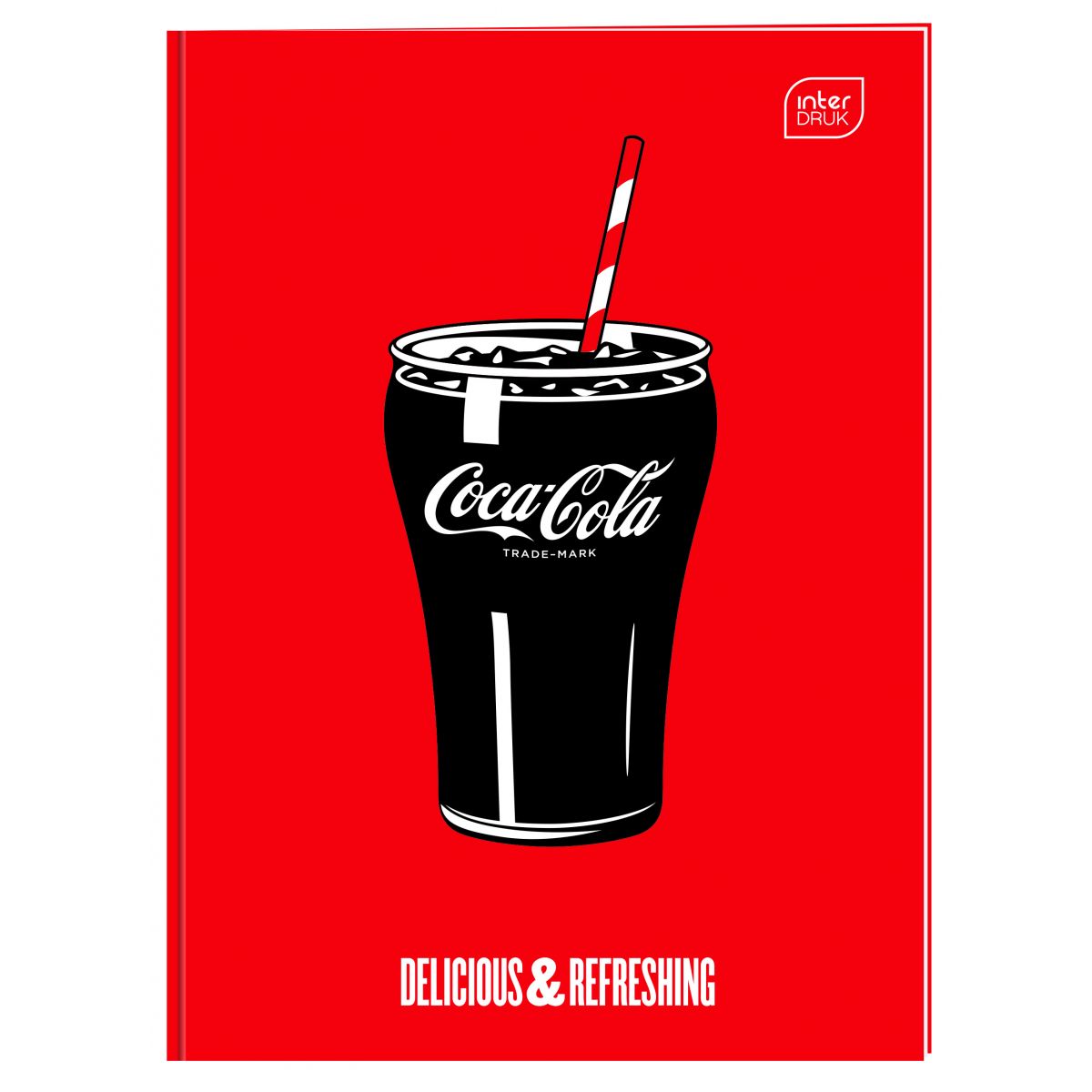 Zeszyt COCA COLA MAT+UV A5 32k. 70g trzy linie Interdruk
