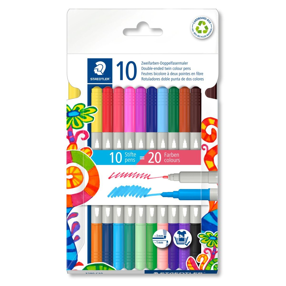 Flamaster Staedtler dwustronny (S 3280 C10)