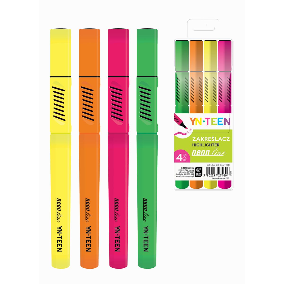 Zakreślacz Interdruk NEON mix 1,0-3,0mm (IZAKNEO)