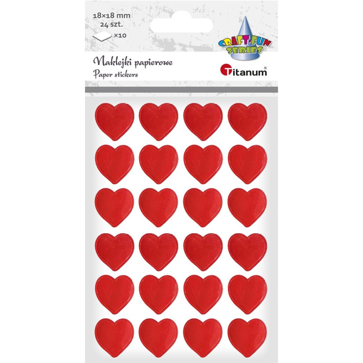 Naklejka (nalepka) Craft-Fun Series serca Titanum (88x120)