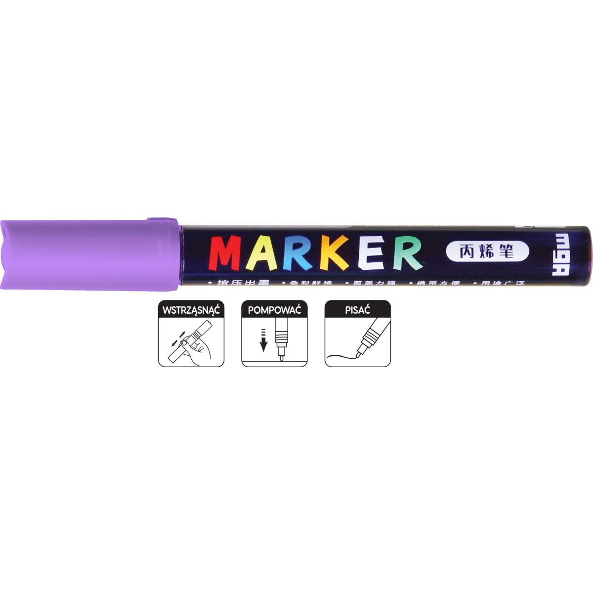 Marker permanentny M&G, fioletowy 1-2mm (MG APL801-62)