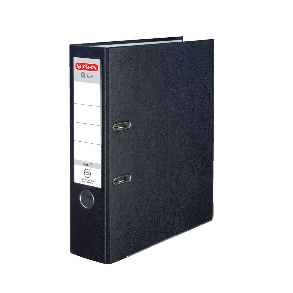 Segregator dźwigniowy Herlitz Q. file Standard A4 80mm czarny (0011167061)