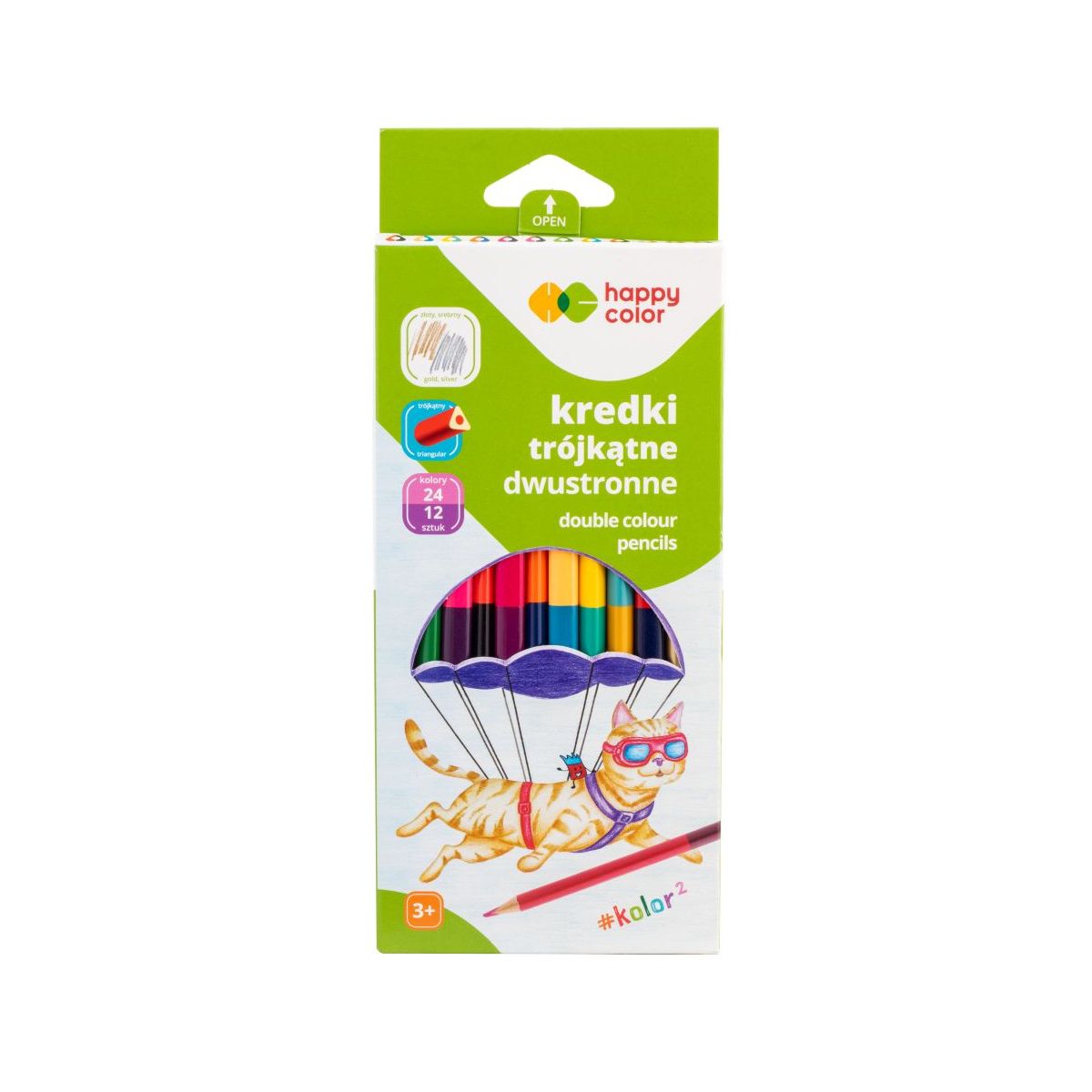 Kredki ołówkowe BLOOM-Boho, 24 kol. Happy Color (HA 2313 23KK K12)