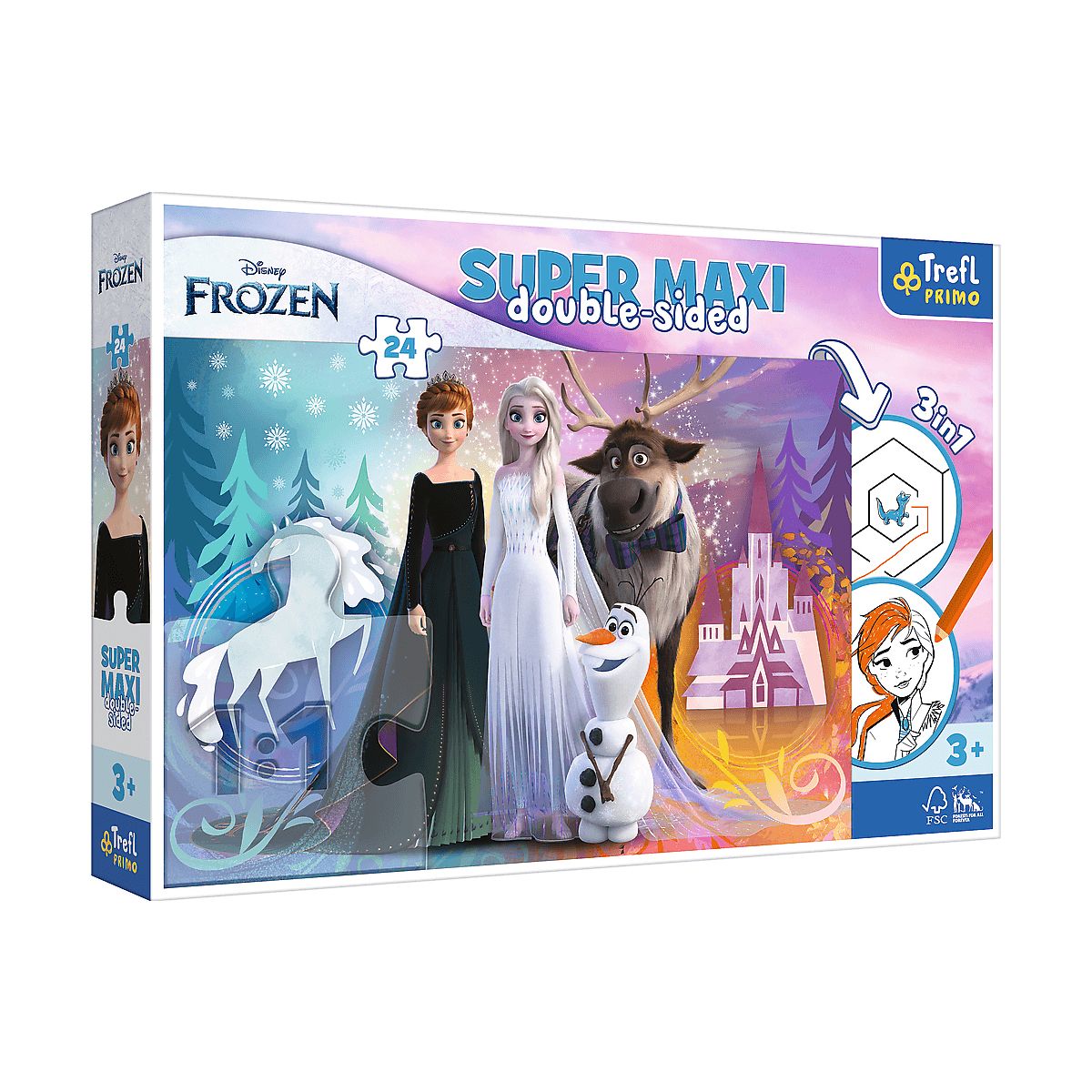 Puzzle Trefl Frozen 2 Super maxi Wesoły Świat Krainy Lodu 24 el. (41000)