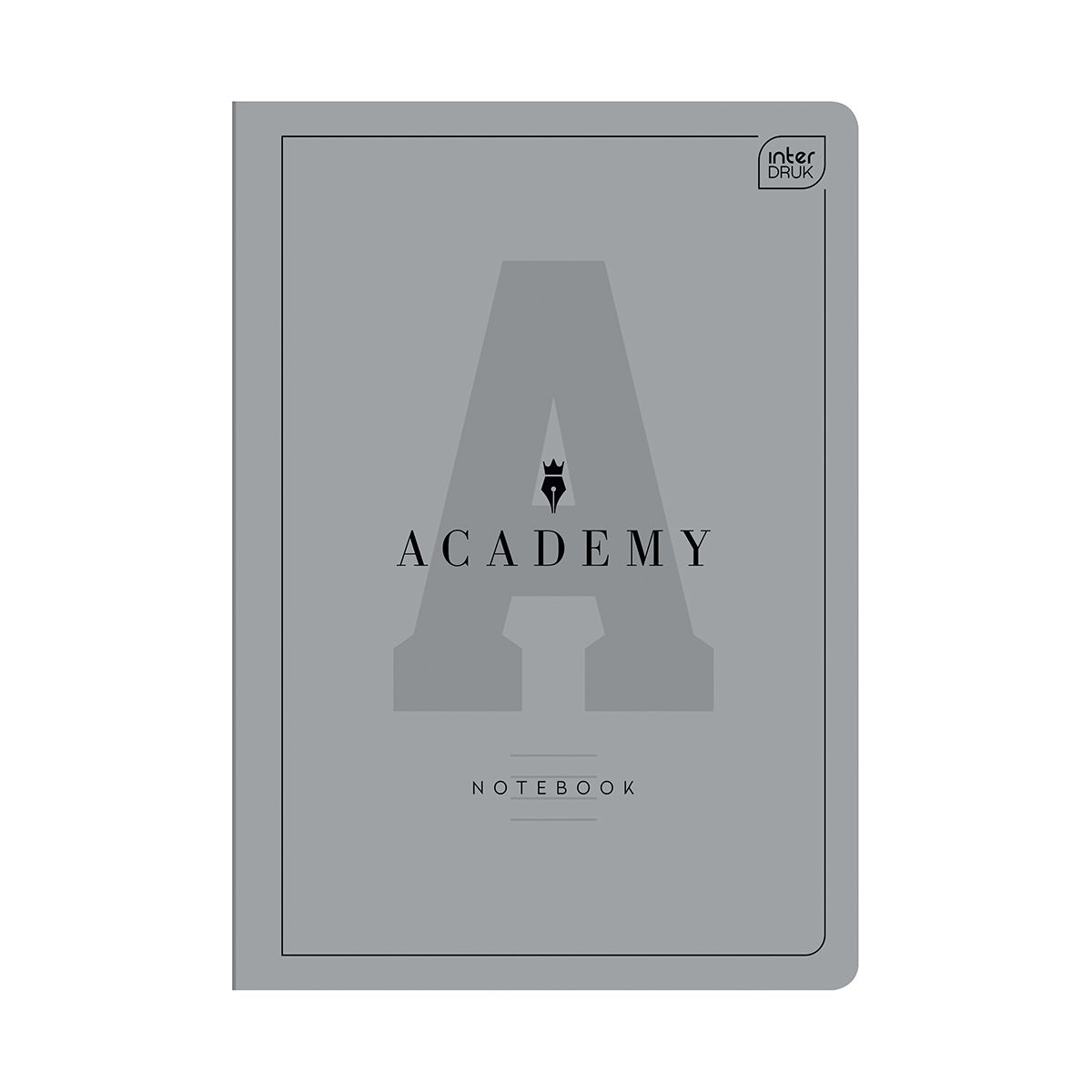 Zeszyt ACADEMY CARBON A5 60k. 70g linia Interdruk