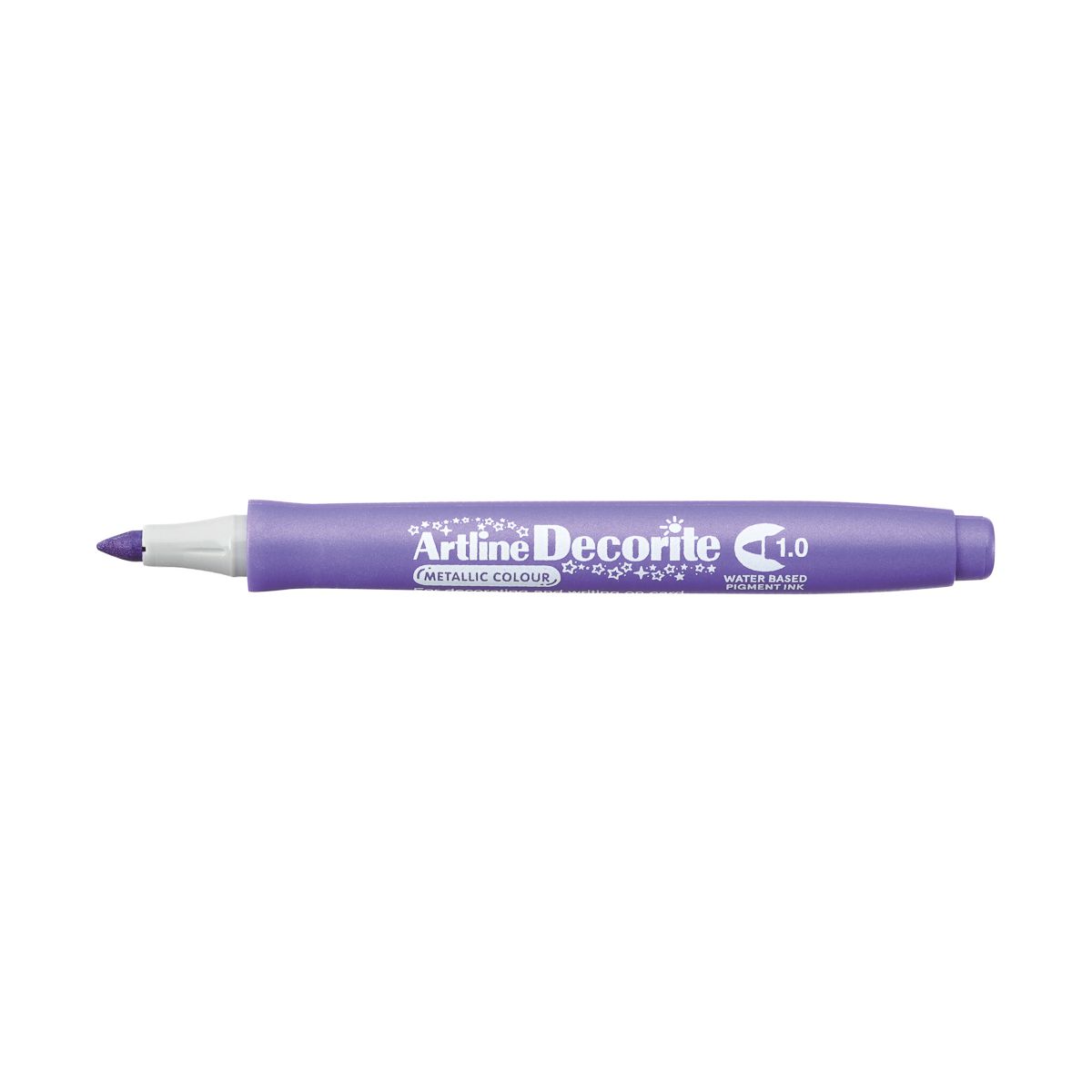 Marker permanentny Artline fiolet metaliczny decorite, fiolet 1,0mm pędzelek końcówka (AR-033 6 6)