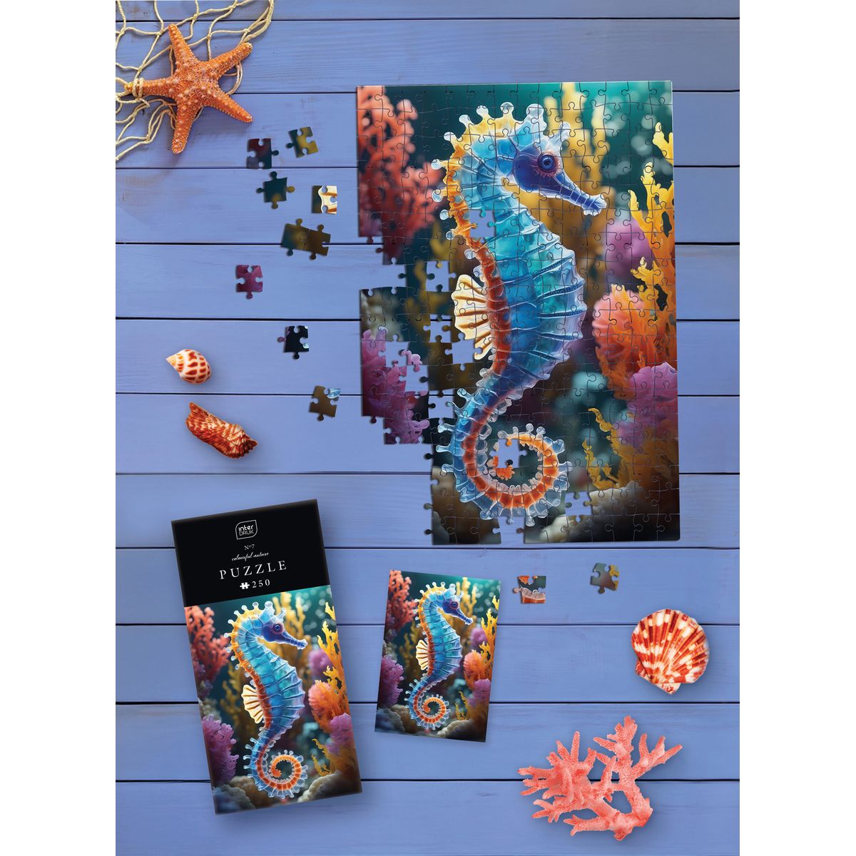 Puzzle COLOURF NATURE 7 Sea Horse 250 250 el. Interdruk (5902277371881)