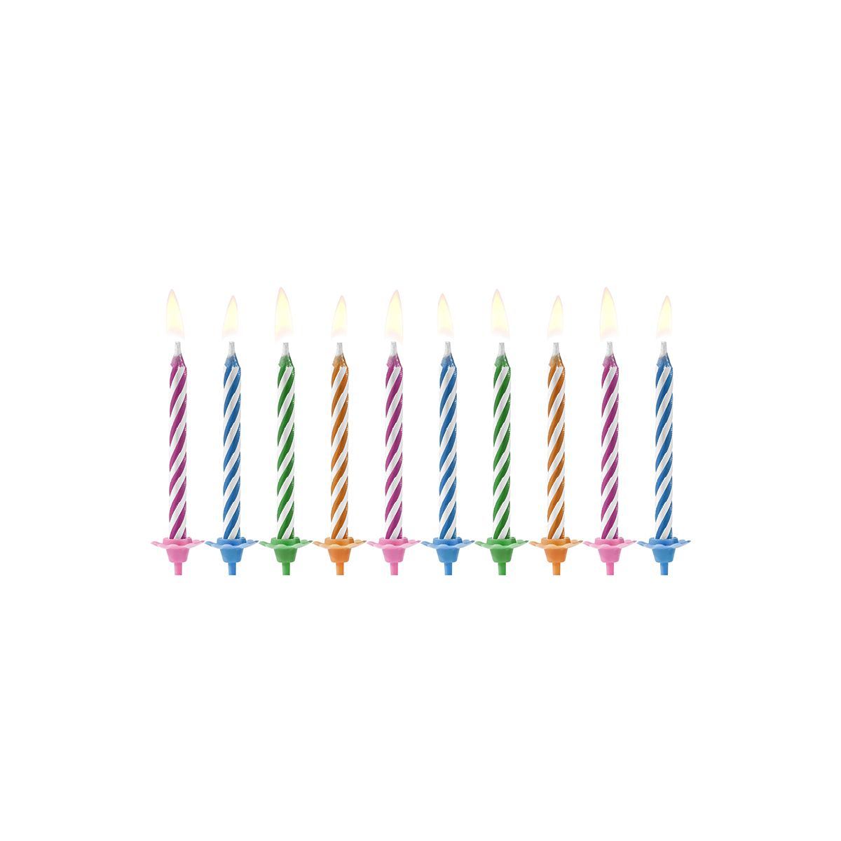Świeczka urodzinowa Urodzinowe Magiczne 6cm/10sztuk Partydeco (SCP-9)