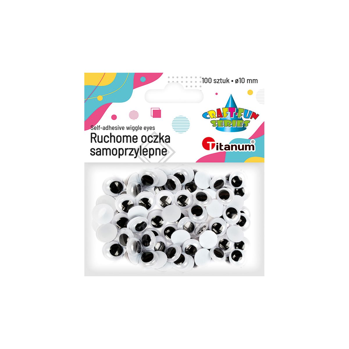 Oczka Craft-Fun Series samoprzylepne 10mm 100 szt Titanum