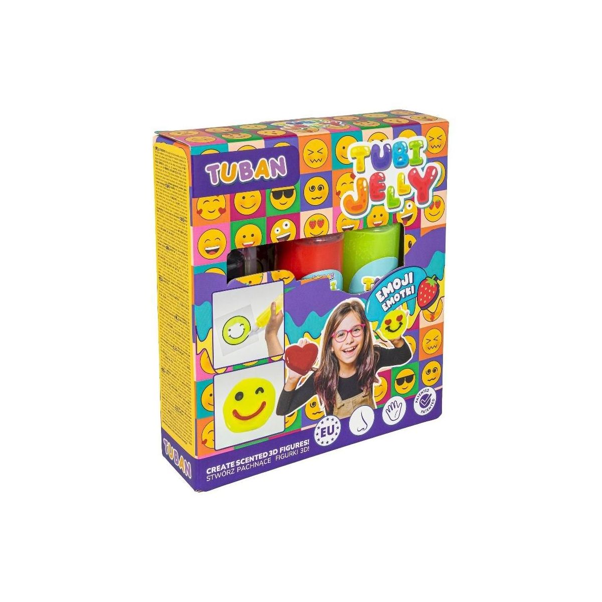 Zestaw kreatywny TUBI JELLY 3 KOLORY EMOTKI Tuban (TU8373)