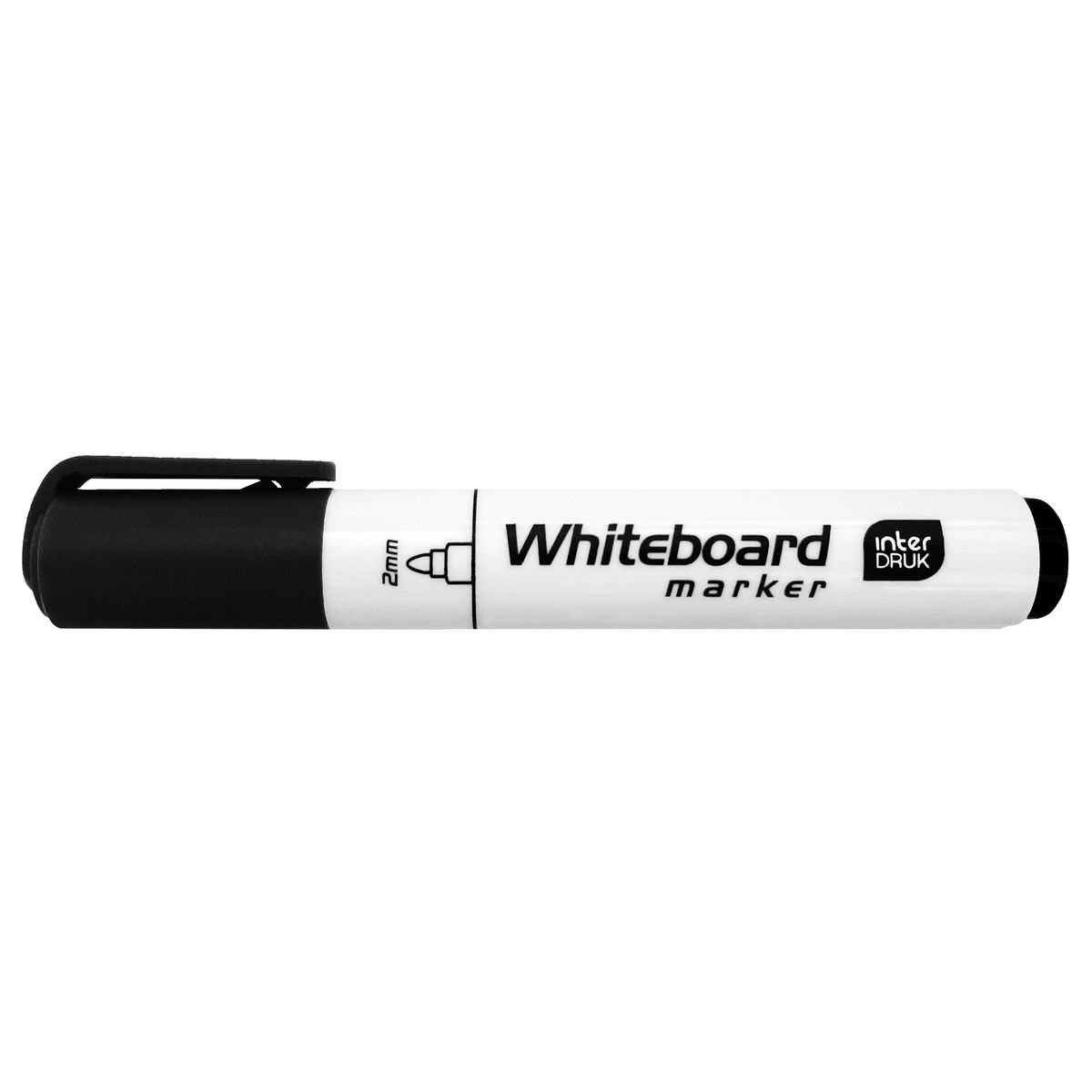 Marker suchościeralny czarny 2,0mm okrągła końcówka Interdruk (IMARTABCZA)