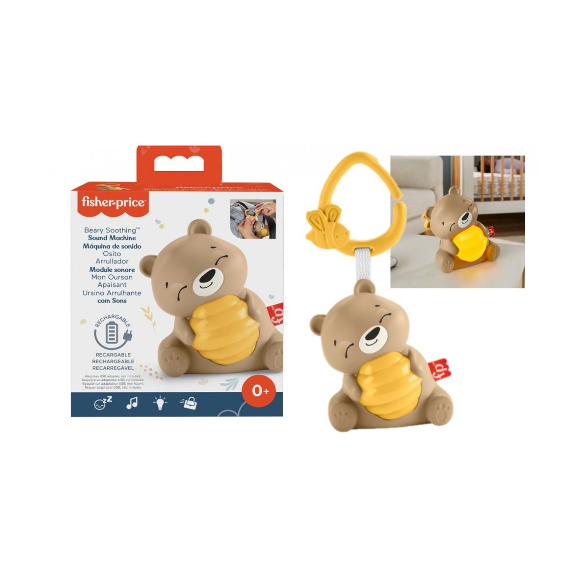 Zabawka edukacyjna Fisher Price USPOKAJACZEK MISIACZEK (HRB18)