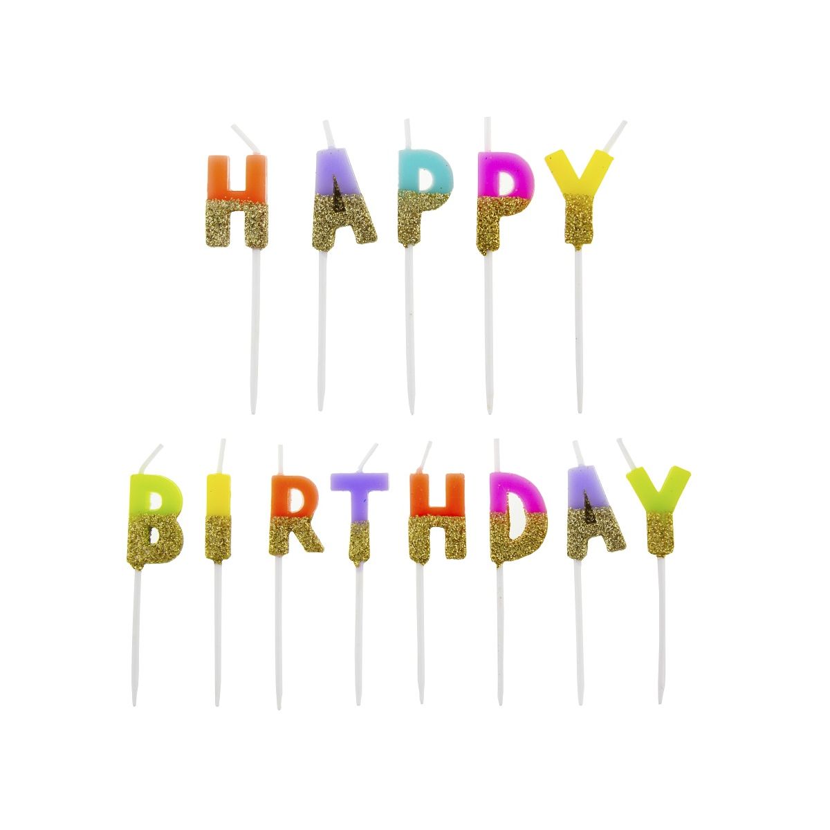 Świeczka urodzinowa Pikery Happy Birthday brokatowe Godan (SF-SPHB)