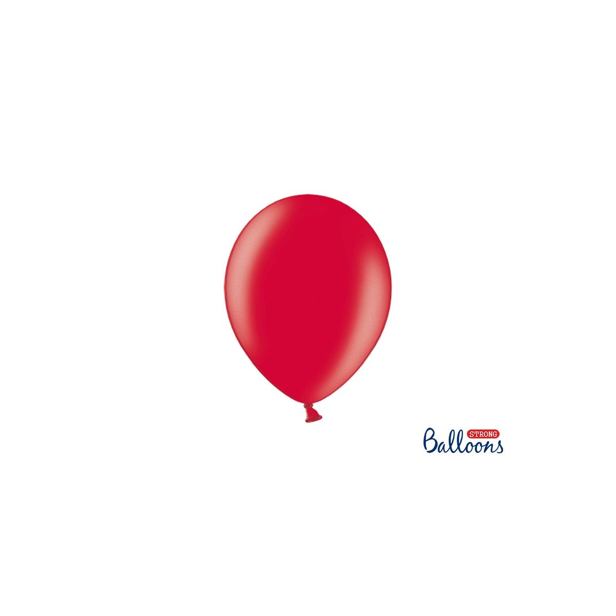 Balon gumowy Party Deco BALONY STRONG METALLIC metalizowany 50 szt czerwony 270mm Partydeco (SB12M-007J/50)