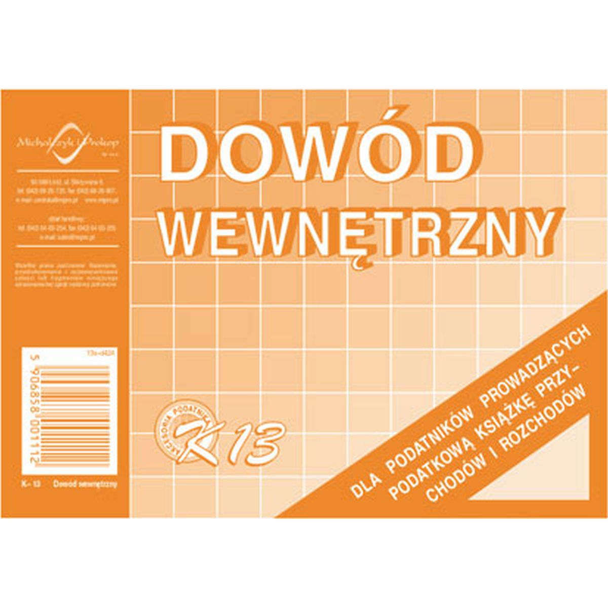 Druk offsetowy Dowód wewnętrzny A6 50k. Michalczyk i Prokop (K-13)