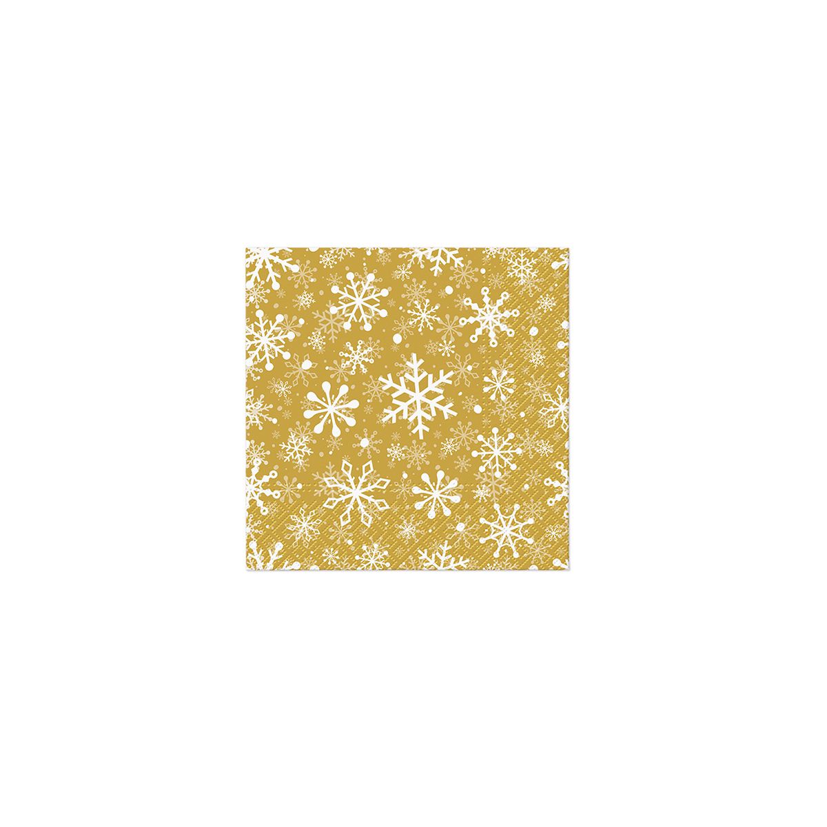 Serwetki Paw Lunch BN Christmas Snowflakes gold mix nadruk papier [mm:] 330x330 (SDL230609)