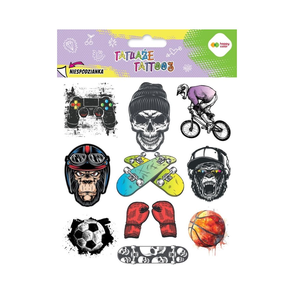 Tatuaż zmywalny be cool Happy Color (HA 4261 1520-UR03)