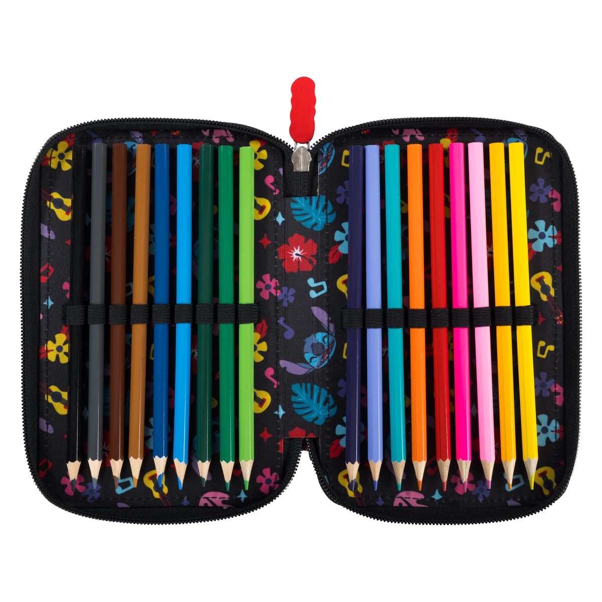 Piórnik St.Majewski STITCH Black ALOHA POTRÓJNY (z wyposażnieniem)