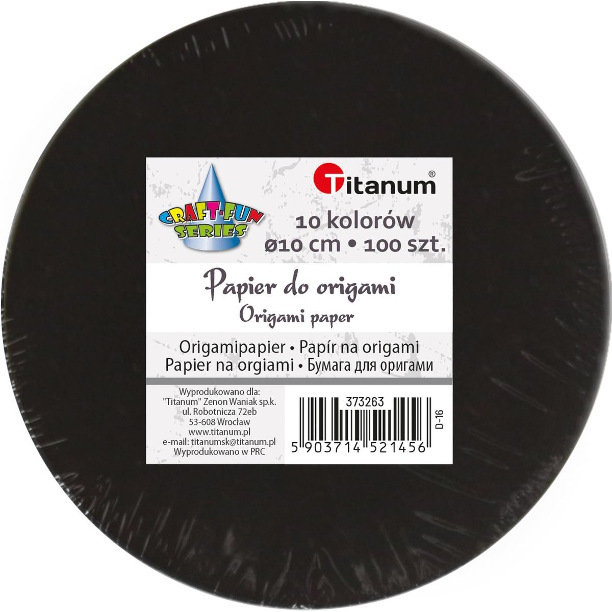 Origami Craft-Fun Series papier okrągły 10cm Titanum (D-16)