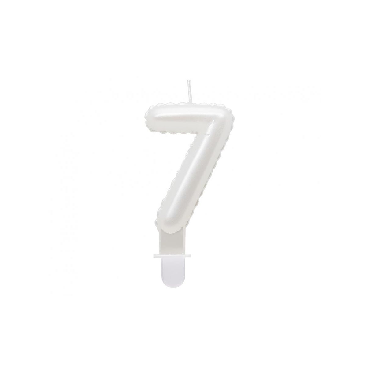 Świeczka urodzinowa cyferka 7, perłowa biała, 7 cm Godan (SF-PBI7)