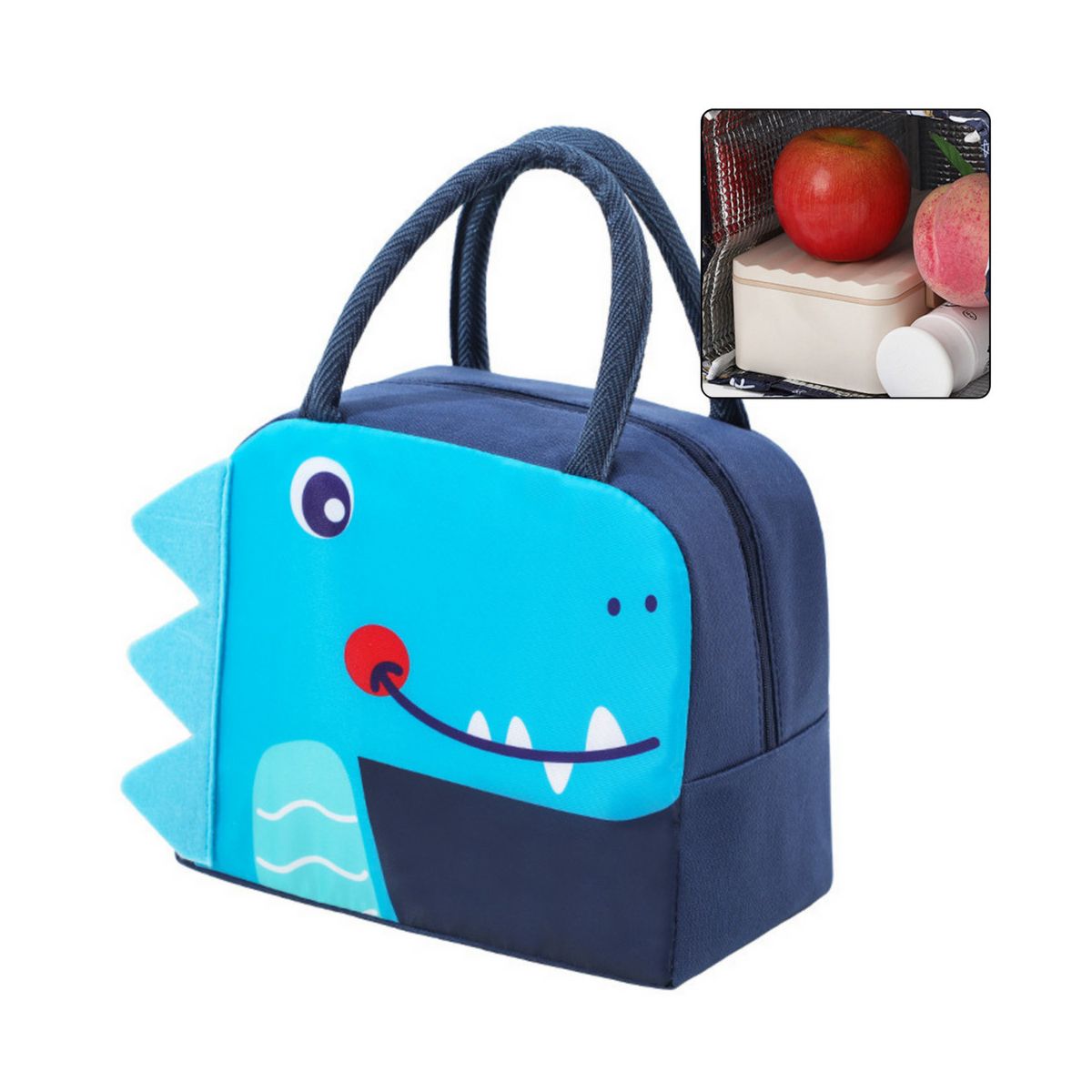 Torebka Lean Termiczna Izolacyjna Śniadaniowa Lunch Bag Dinozaur Niebieski 23cm (21576)