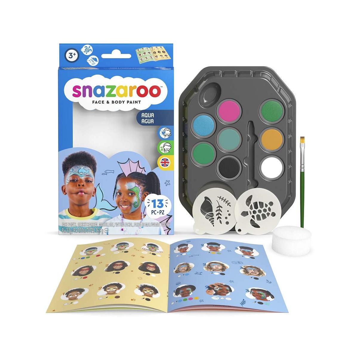 Farby do twarzy zestaw Aqua Snazaroo (1172191)