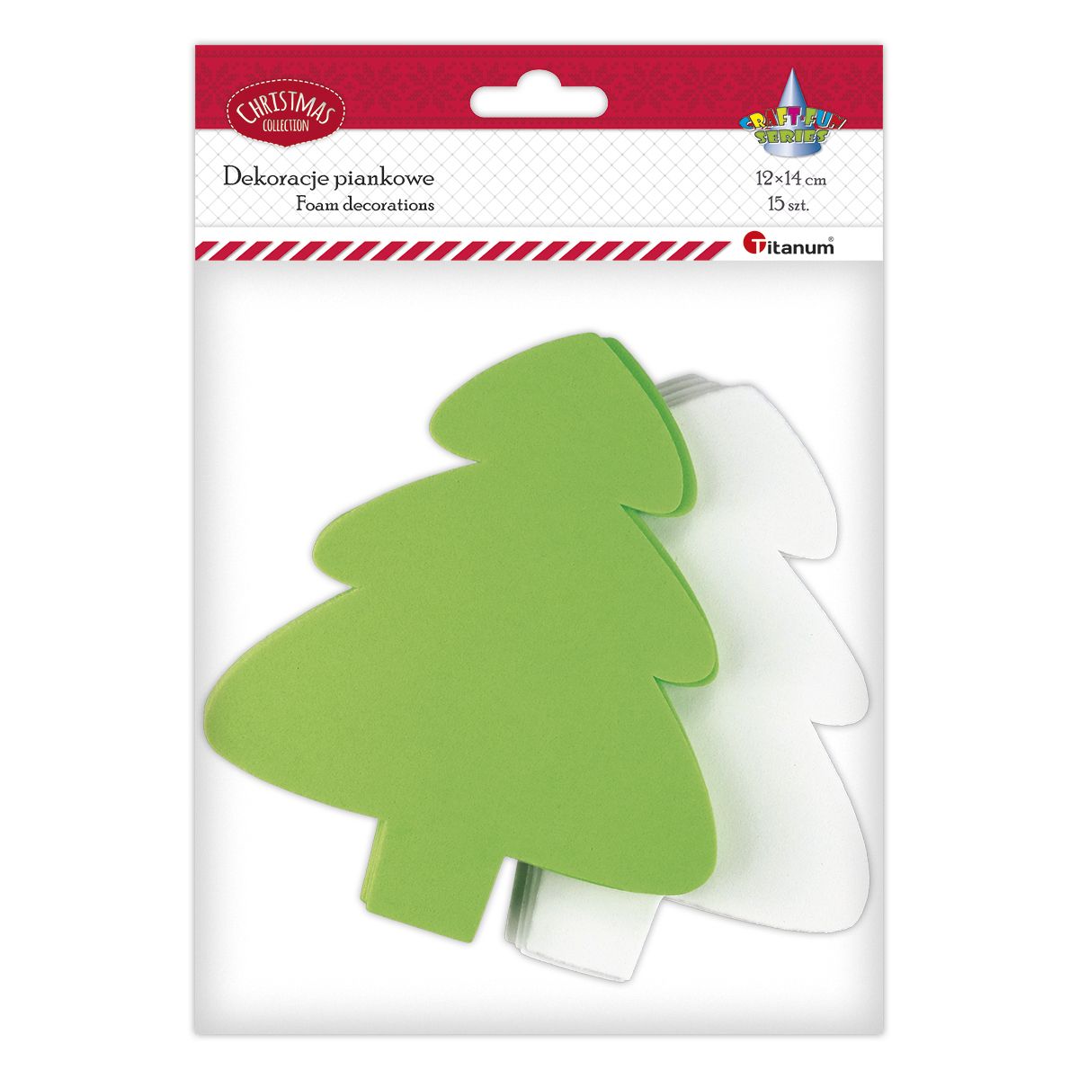 Ozdoba piankowa Craft-Fun Series choinki Titanum (12x14cm X 2mm)