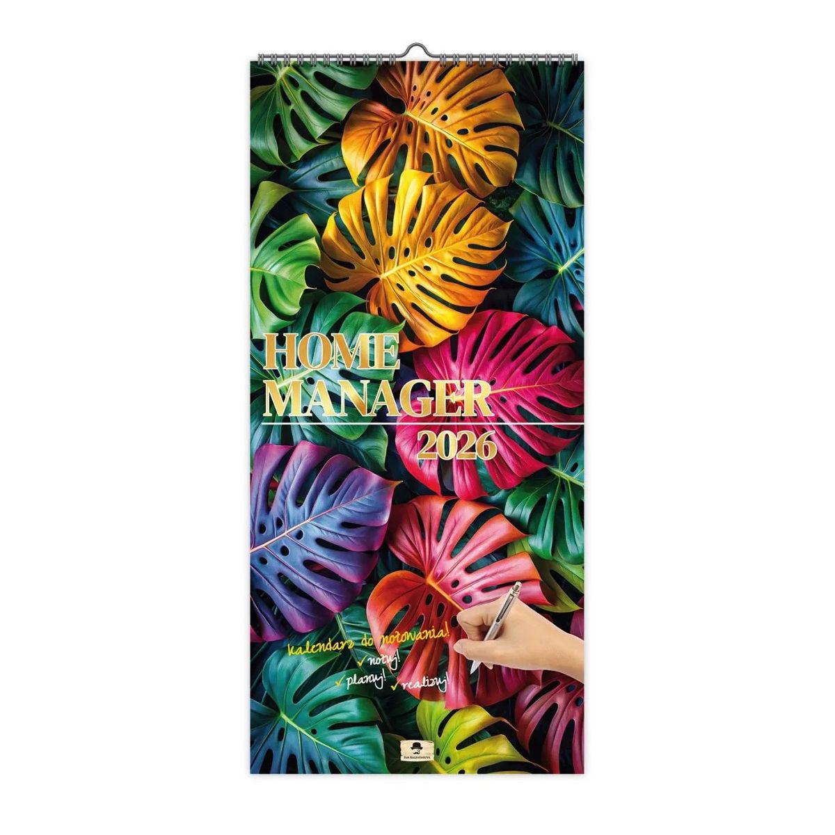 Kalendarz ścienny PASKOWY SZEROKI HOME MENAGER 220mm x 470mm Pan Kalendarzyk (KPS V.1)