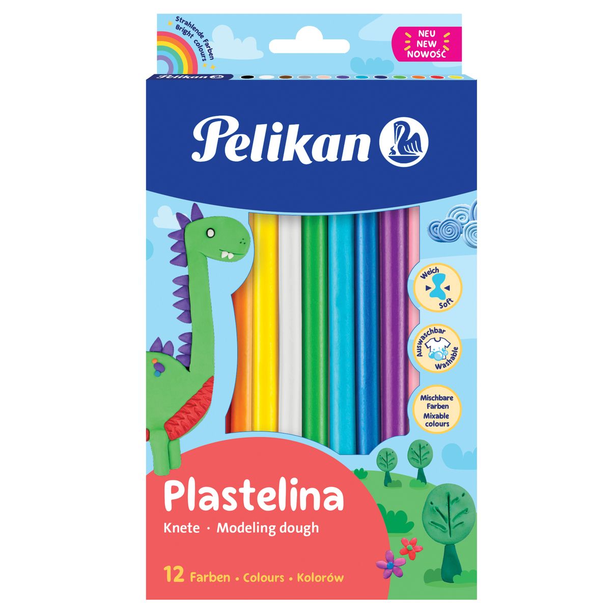 Plastelina Pelikan 12 kol. 200g (9581760)