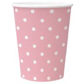 Kubek jednorazowy Paw Dots Light Pink 250ml (PC8002204)